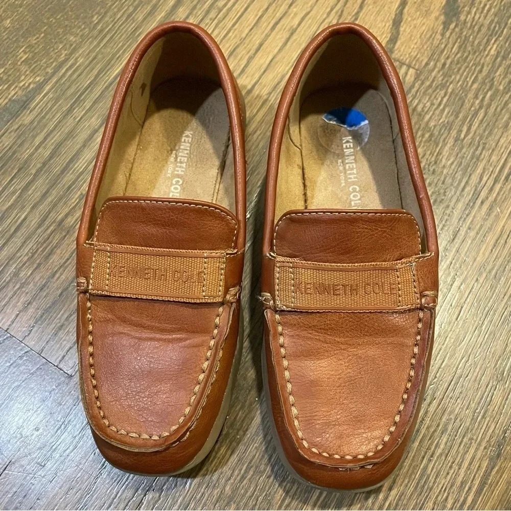 Kenneth Cole Faux Leather Slip On Moccasins Dress Shoes US 11
